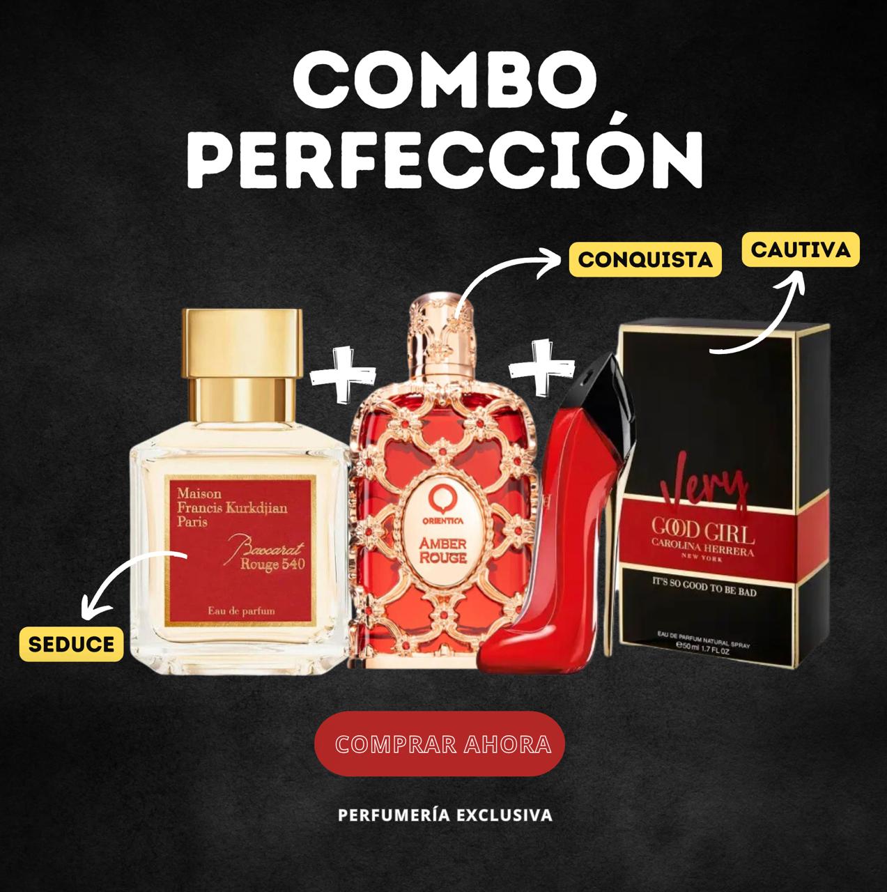 COMBO PERFECCIÓN BACCARAT | VERY GOOD GIRL | AMBER ROUGE + PERFUMERO GRATIS