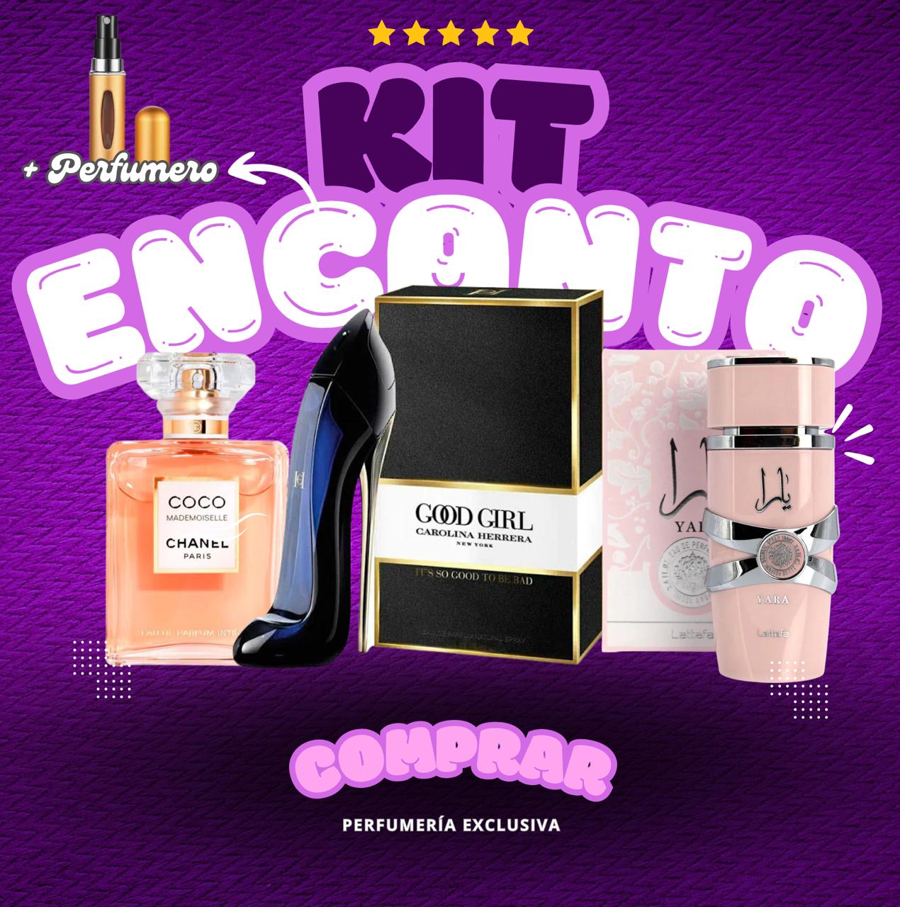 KIT ENCANTO: GOOD GIRL |  YARA LATTAFA | COCO CHANEL + PERFUMERO GRATIS